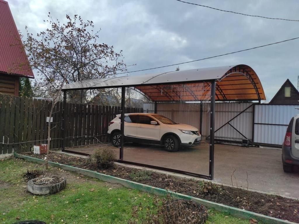 Прозрачные шторы ПВХ для навеса под автомобиль в Радужном